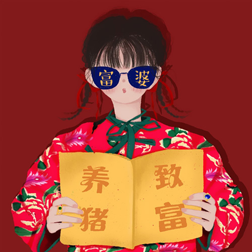 搞怪有趣情侣头像一对女
