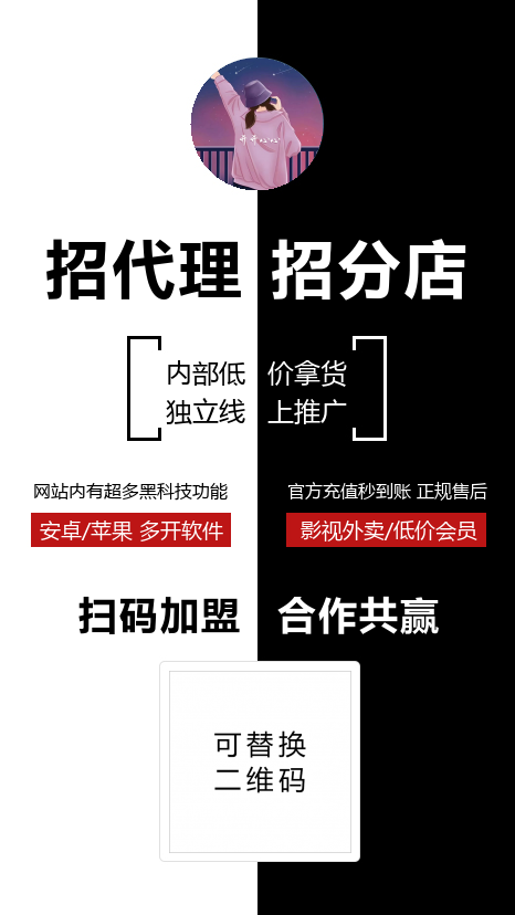 黑白分站宣传海报