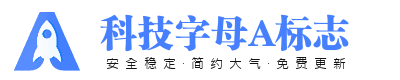 蓝色科技字母A标志logo