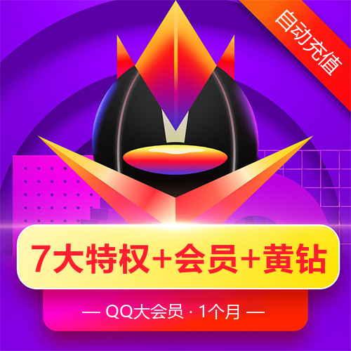 腾讯QQ大会员主图海报